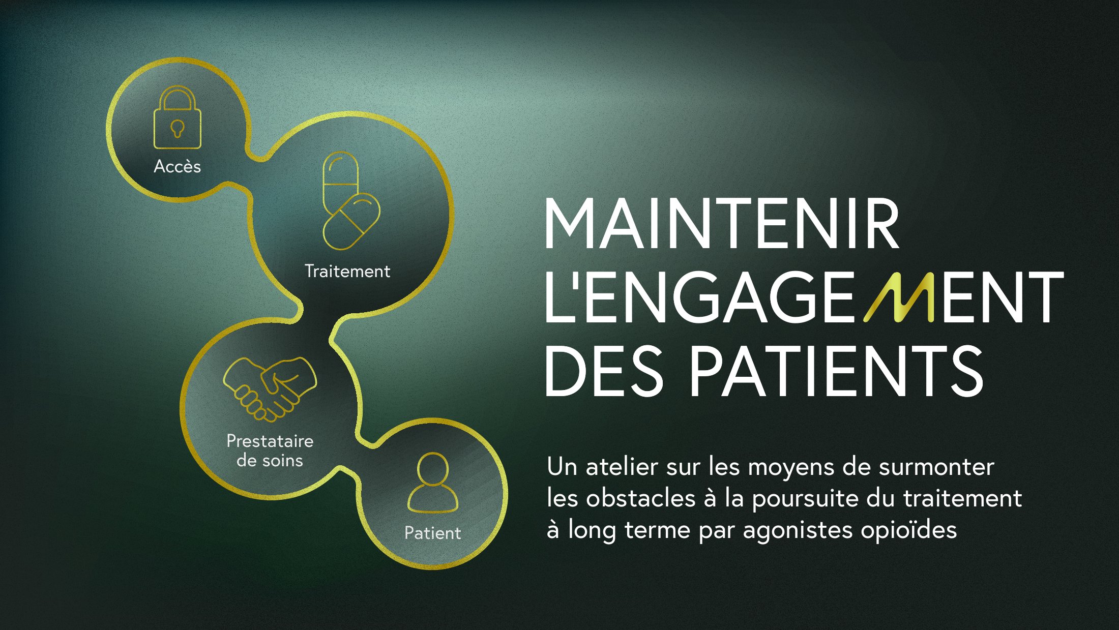 Maintenir l'engagement des patients – Un atelier sur les moyens de surmonter les obstacles à la poursuite du traitement à long terme par agonistes opioïdes